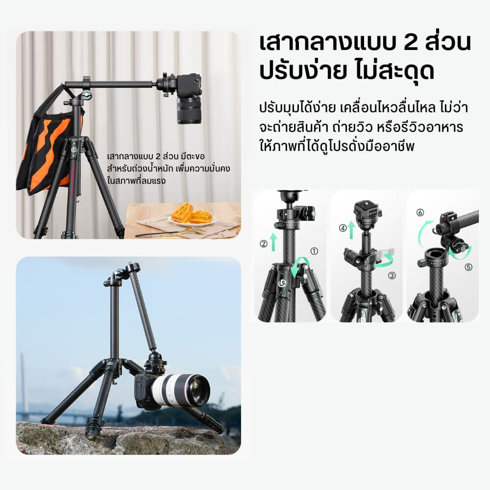 ขาตั้งกล้อง ULANZI JJ05 ขนาดพกพา สีดำ