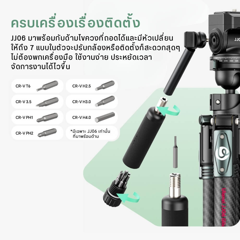 ขาตั้งกล้อง ULANZI JJ06 ขนาดพกพา สีดำ