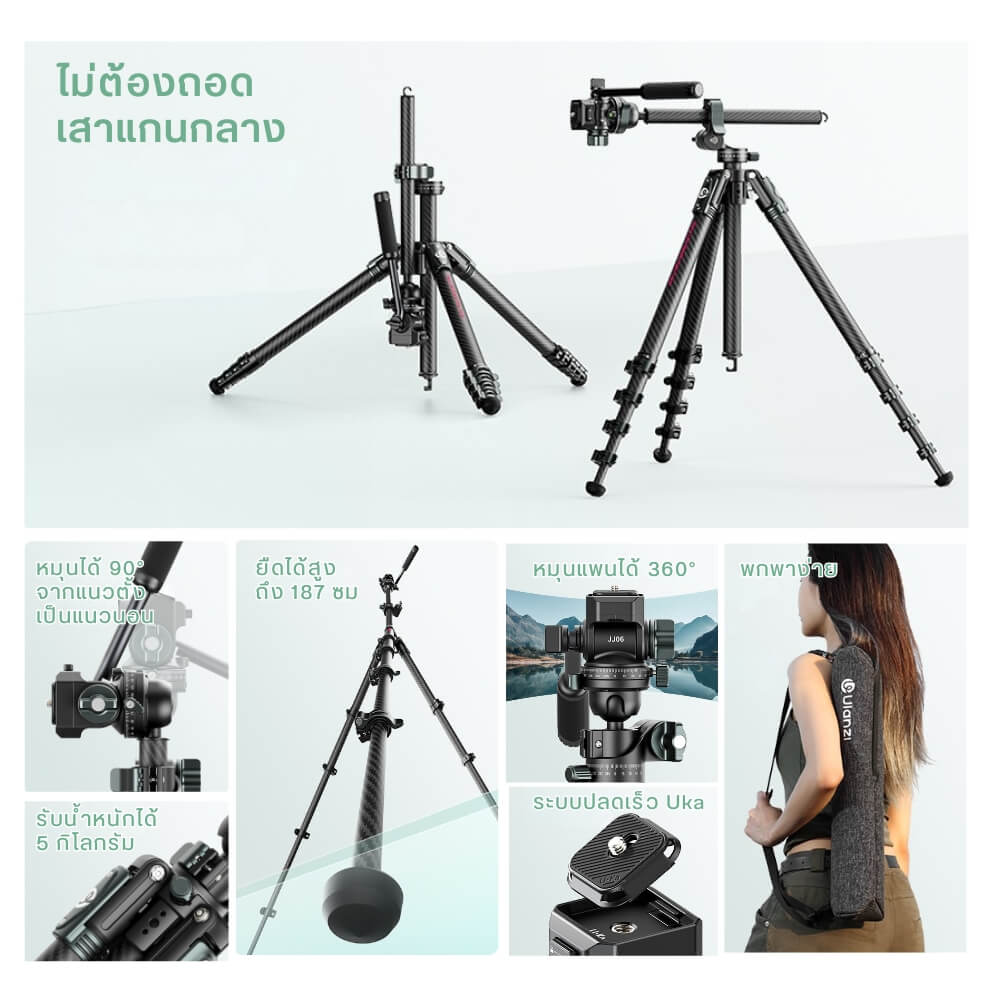 ขาตั้งกล้อง ULANZI JJ06 ขนาดพกพา สีดำ