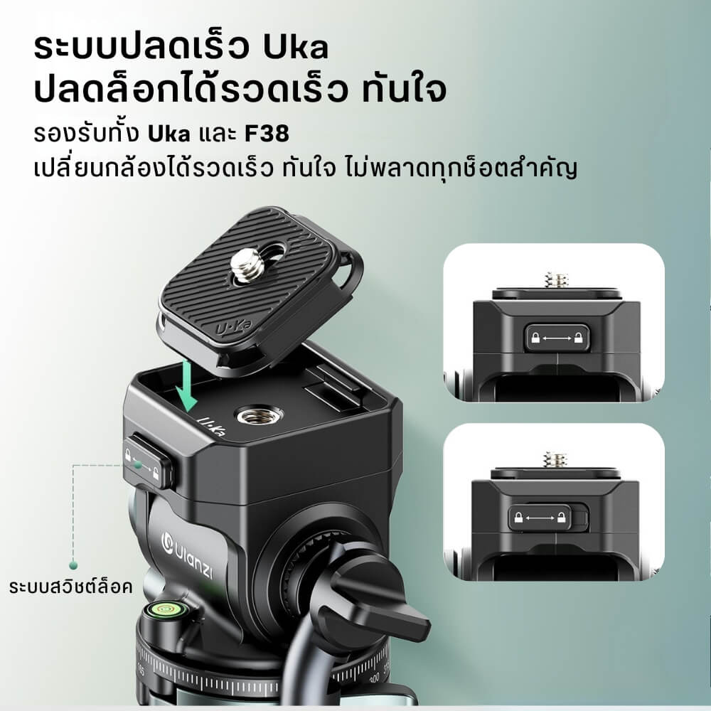 ขาตั้งกล้อง ULANZI JJ06 ขนาดพกพา สีดำ