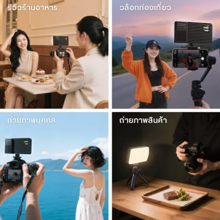 ไฟ LED อเนกประสงค์ ULANZI K20 RGB ขนาดพกพา สีดำ ไฟเซลฟี่ ไฟติดหัวกล้อง ไฟดารา_4