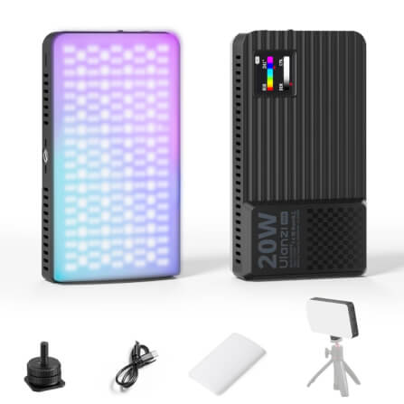 ไฟ LED อเนกประสงค์ ULANZI K20 RGB ขนาดพกพา สีดำ ไฟเซลฟี่ ไฟติดหัวกล้อง ไฟดารา_0