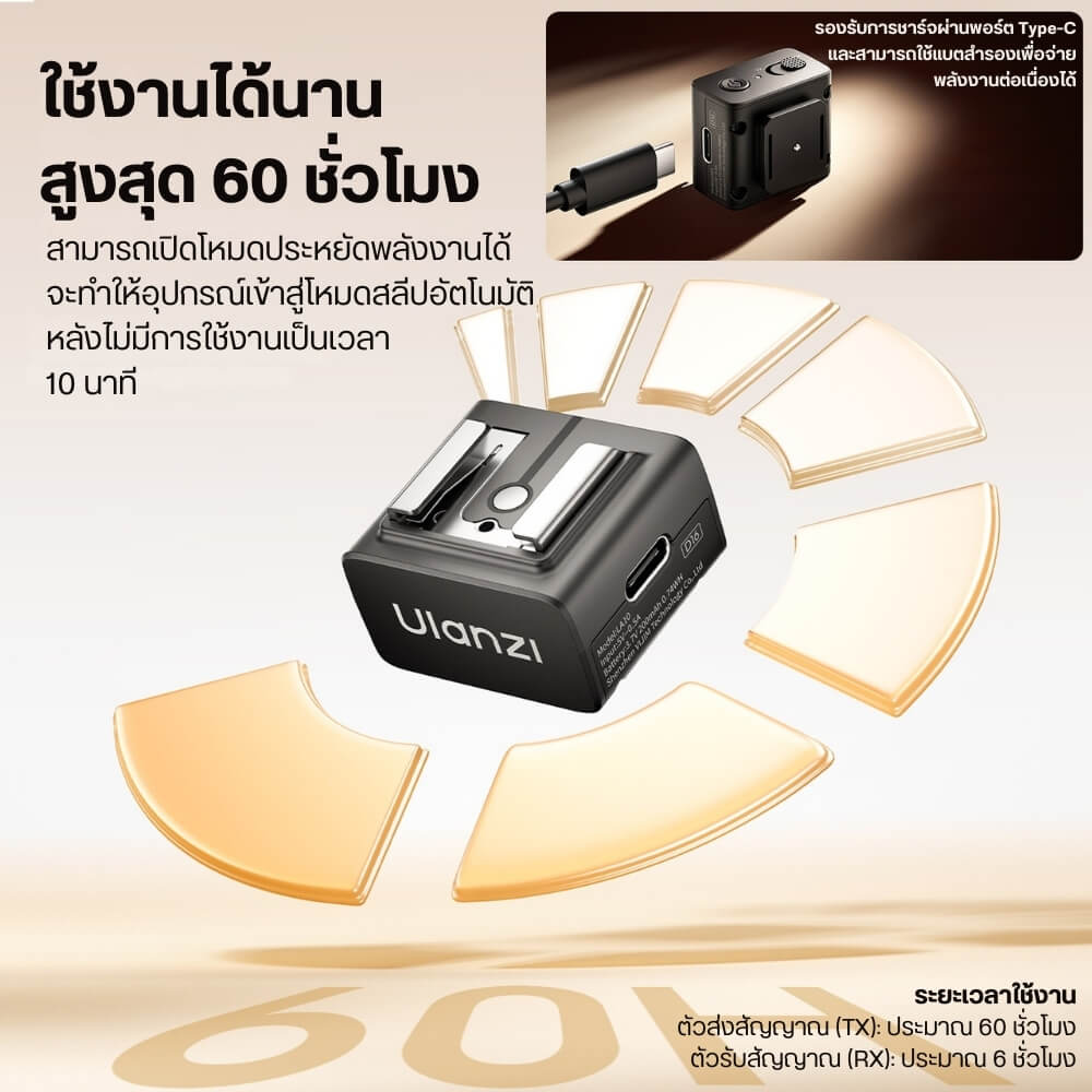 แฟลชทริกเกอร์กล้อง ULANZI LA10 ขนาดพกพา สีดำ