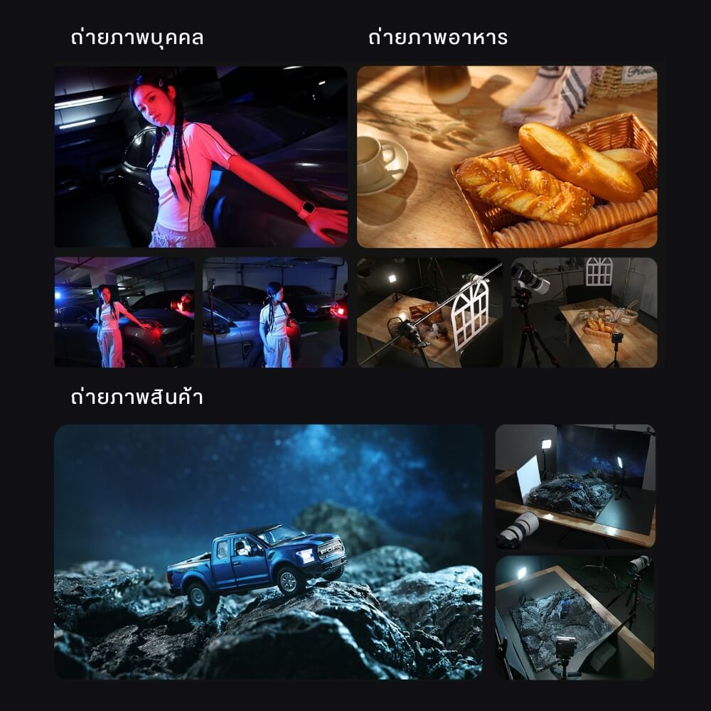 ไฟ LED อเนกประสงค์ ULANZI LE20 RGB ขนาดพกพา สีดำ ไฟเซลฟี่ ไฟติดหัวกล้อง ไฟดารา_9