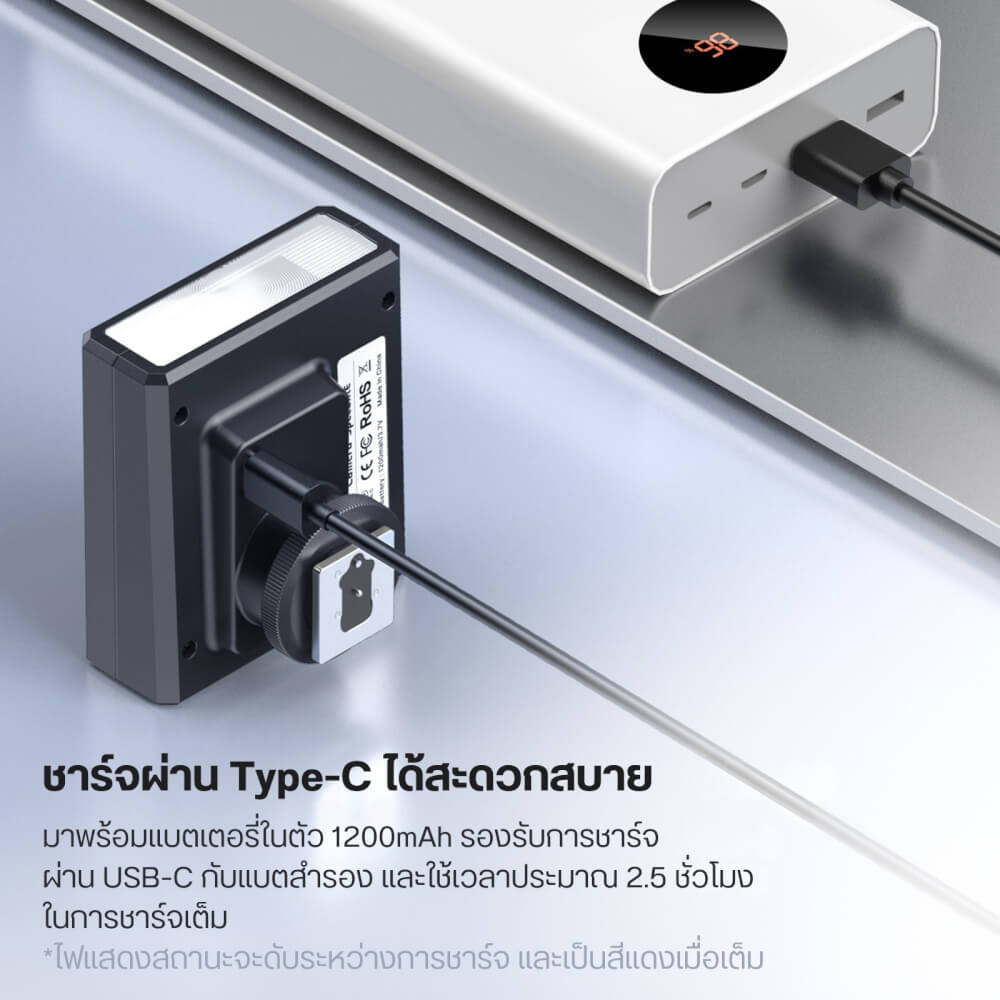 แฟลชกล้อง ULANZI F12 ขนาดพกพา สีดำ_7