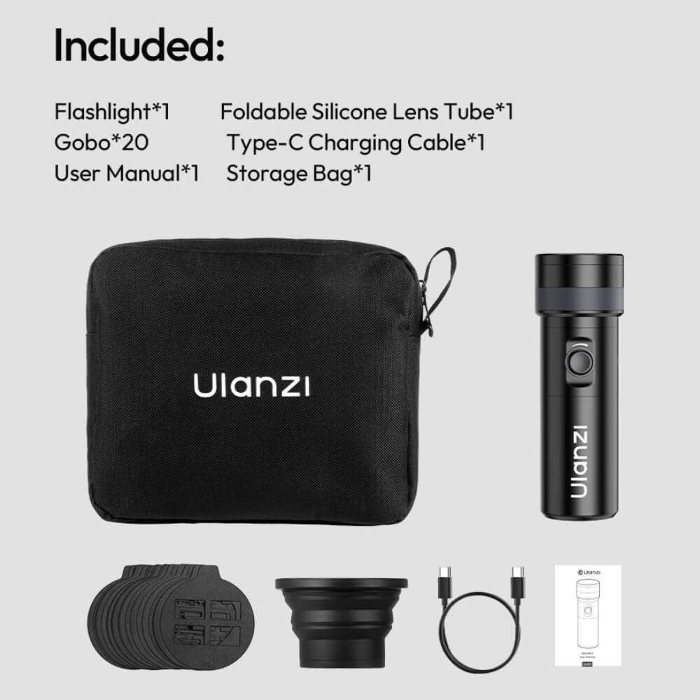 ไฟ LED ULANZI LM01 สีดำ ไฟฉายถ่ายภาพขนาดพกพา