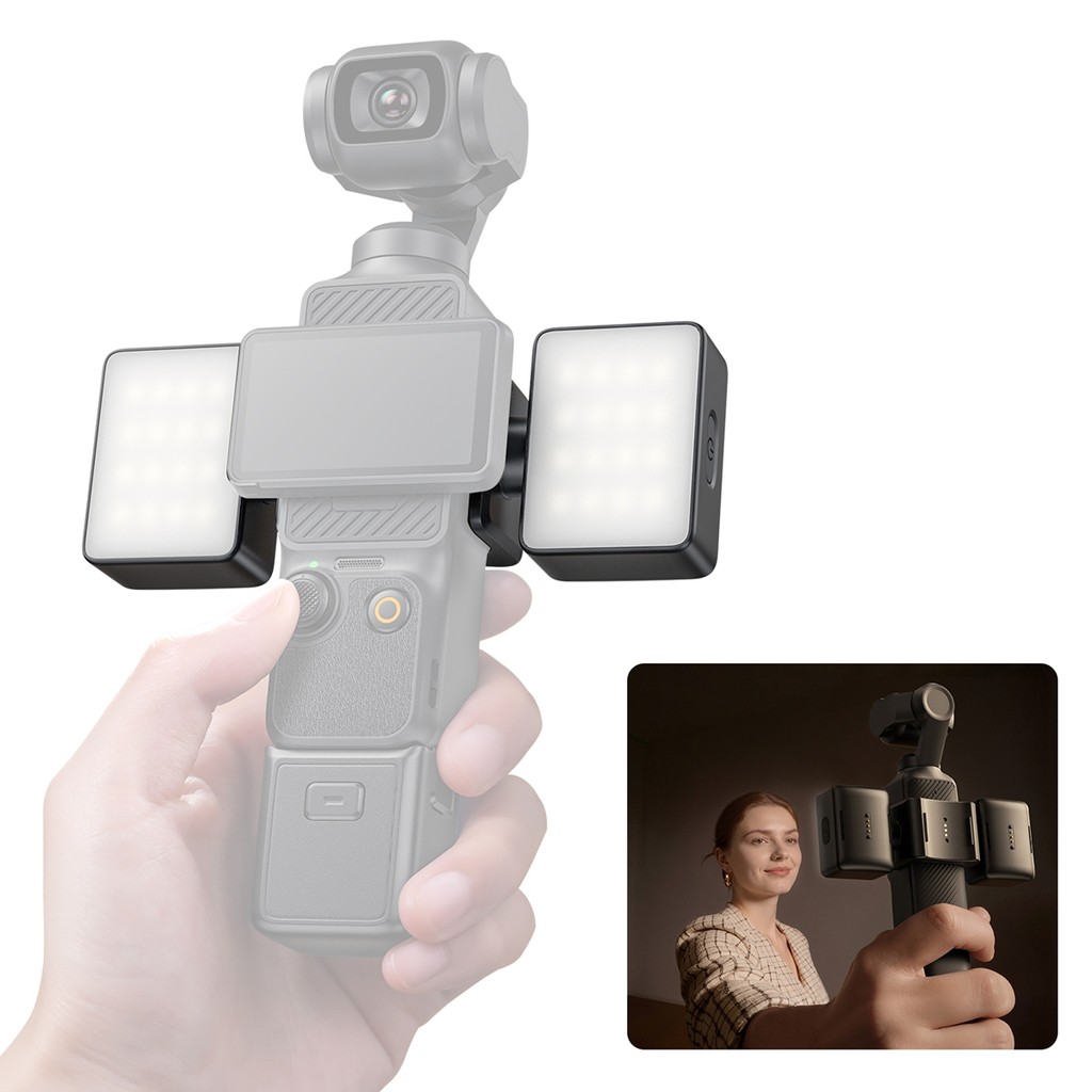 ไฟมินิ LED พกพา ULANZI LM06 สำหรับ DJI OSMO POCKET 4/3 ขนาดพกพา สีดำ_0
