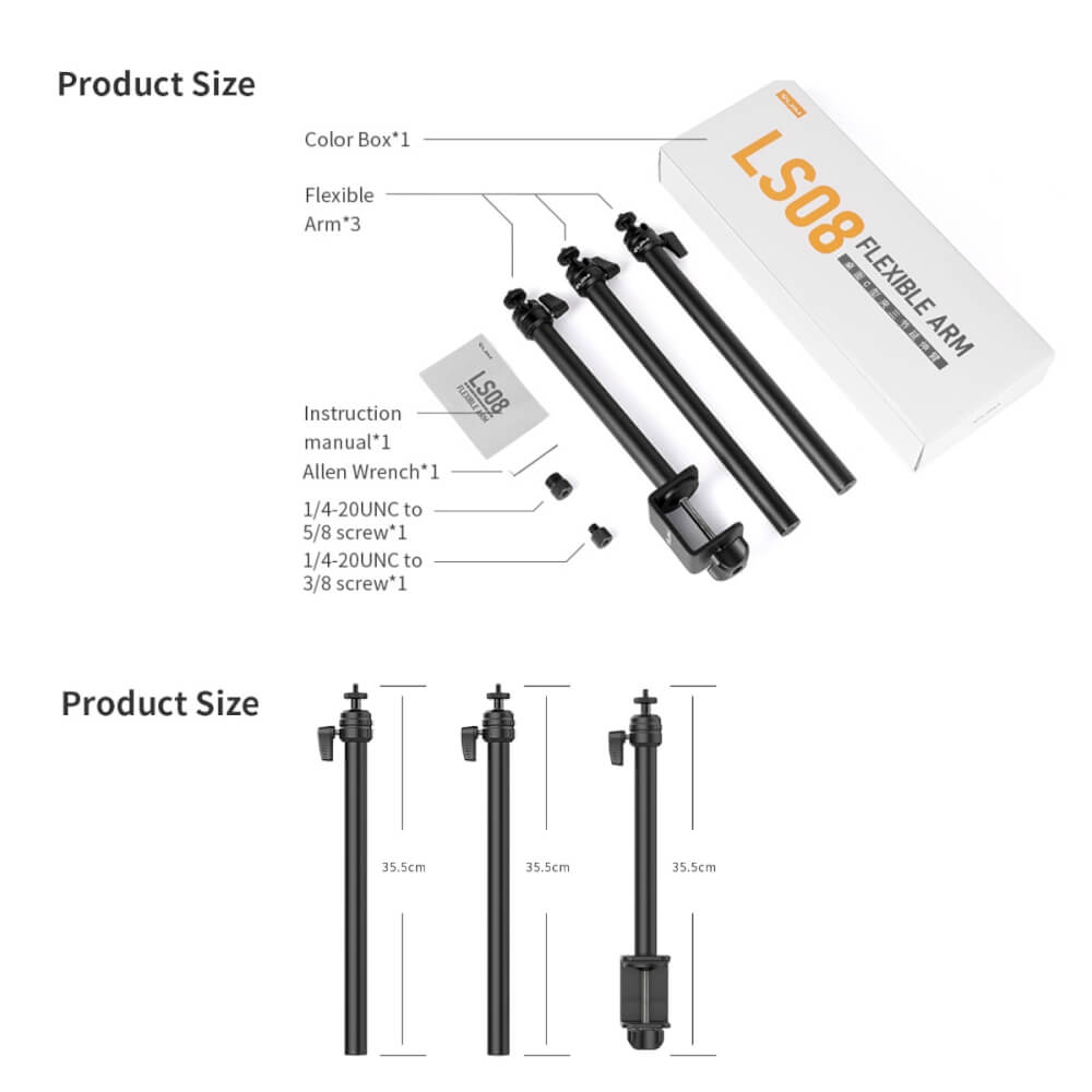 ขาตั้งกล้อง ULANZI LS08 แบบหนีบโต๊ะ สำหรับ ไลฟ์ สตรีม สีดำ_10