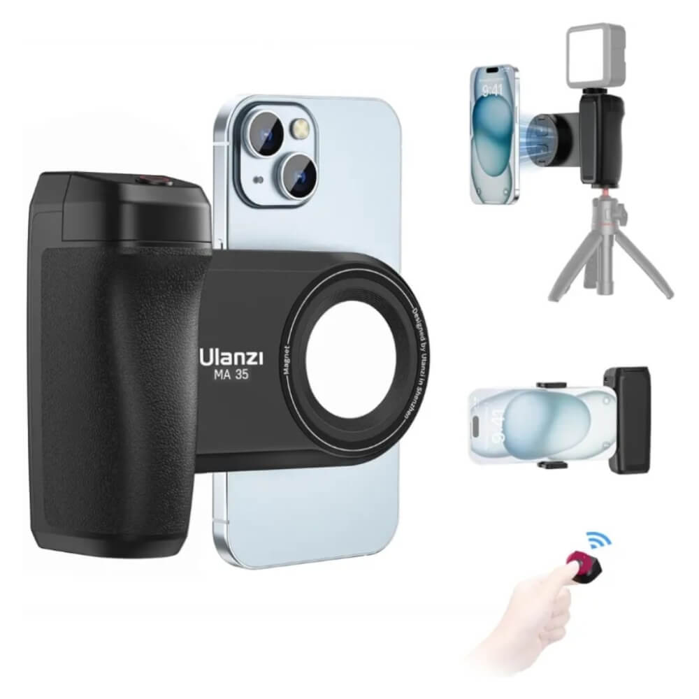 ด้ามจับมือถือ ระบบ MAGSAFE ULANZI MA35 ขนาดพกพา สีดำ ที่จับมือถือ กริปมือถือ_0