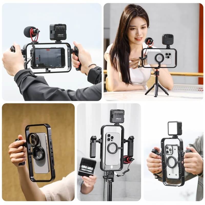 ด้ามจับมือถือ ULANZI MG001 ขนาดพกพา สีดำ อุปกรณ์ถ่ายคอนเทนต์ เซลฟี่