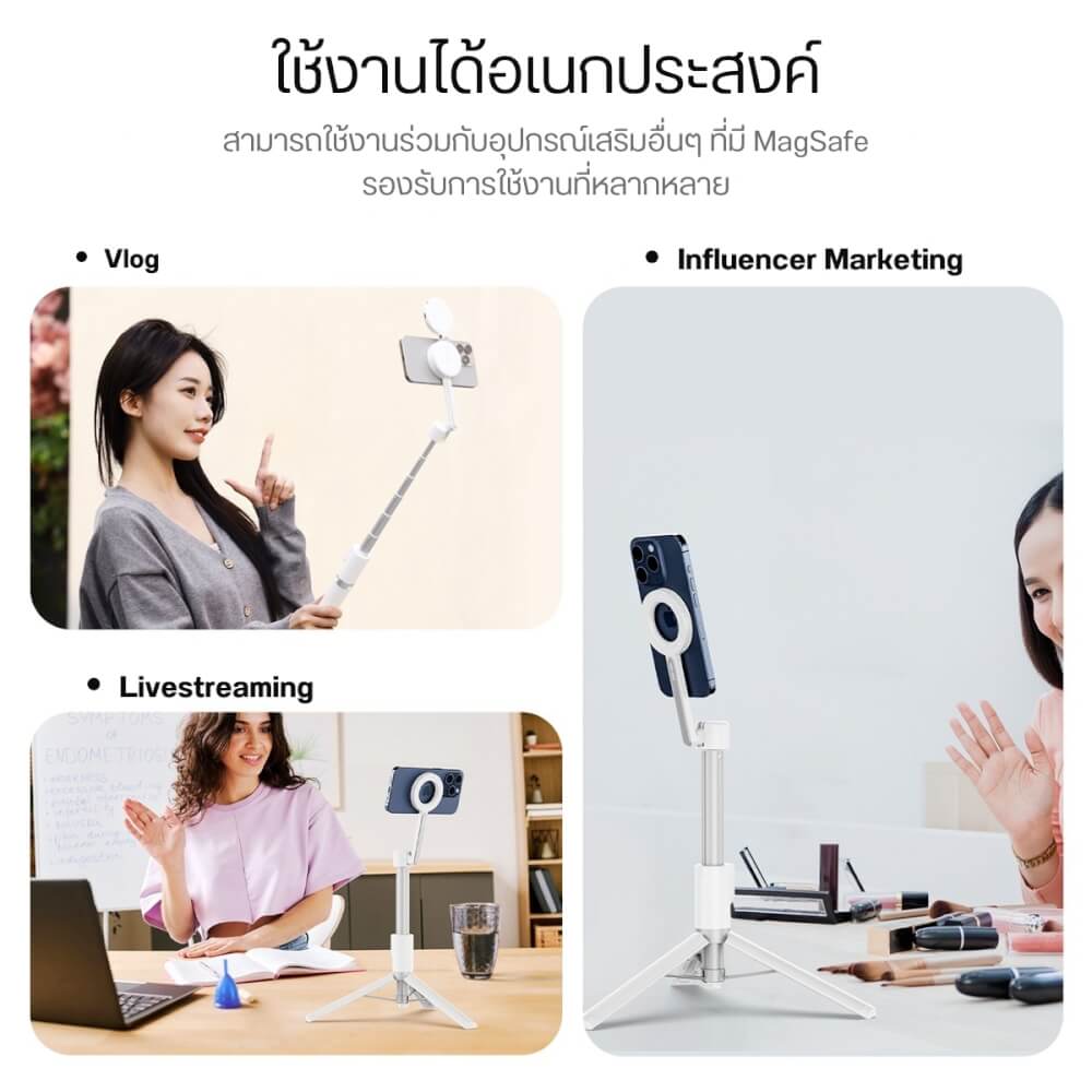 ขาตั้งมือถือ ULANZI MG003 ขนาดพกพา สีขาว