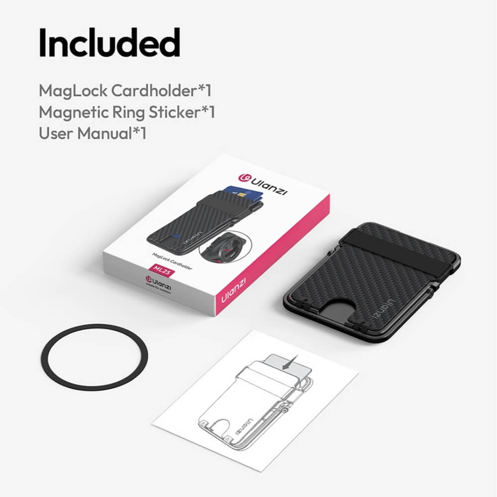 การ์ด โฮลเดอร์ ULANZI ML25 ระบบ MAGSAFE สีดำ