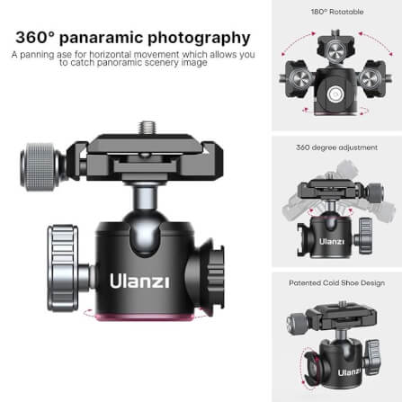 ขาตั้งกล้อง ULANZI MT24 ระบบ ARCA SWISS ขนาดพกพา สีดำ_1