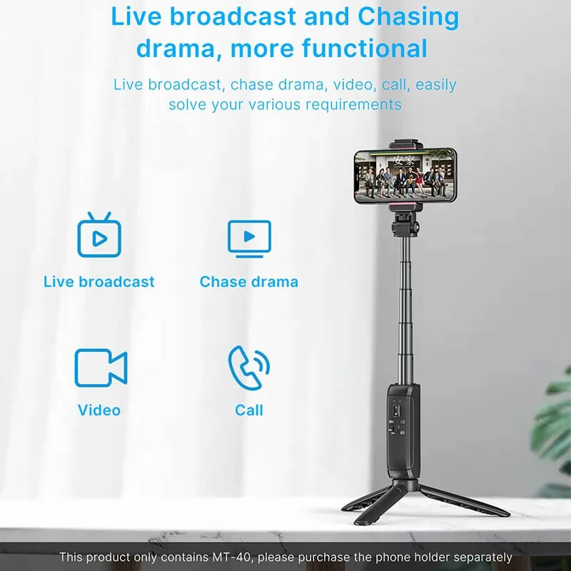 ขาตั้งมือถือ ULANZI MT40 ขนาดพกพา พร้อมรีโมท สีดำ_1