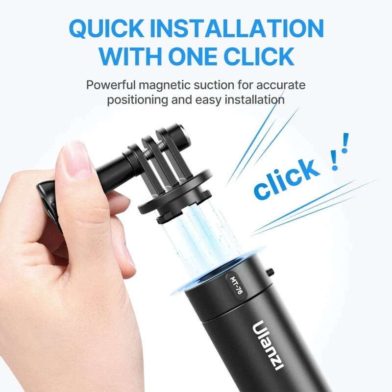 ไม้เซลฟี่ ULANZI MT76 GO-QUICK II 1.5M ขนาดพกพา สีดำ