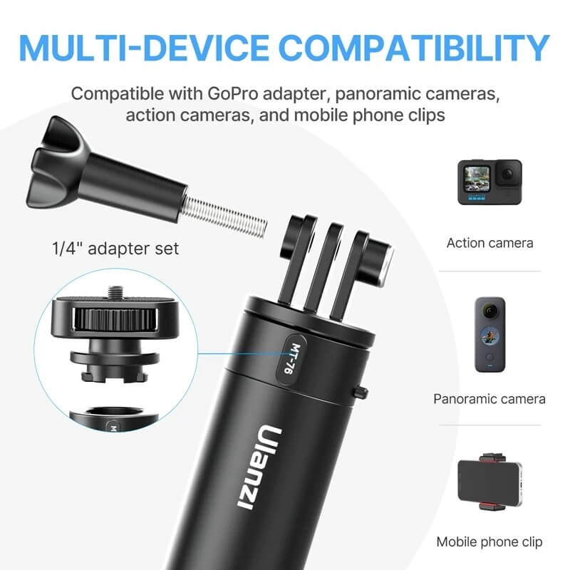 ไม้เซลฟี่ ULANZI MT76 GO-QUICK II 1.5M ขนาดพกพา สีดำ