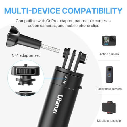 ไม้เซลฟี่ ULANZI MT76 GO-QUICK II 1.5M ขนาดพกพา สีดำ_2