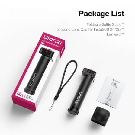 ไม้เซลฟี่ ULANZI MT98 สำหรับกล้อง  INSTA360, DJI ACTION, ACTION CAMERA ขนาดพกพา สีดำ_9