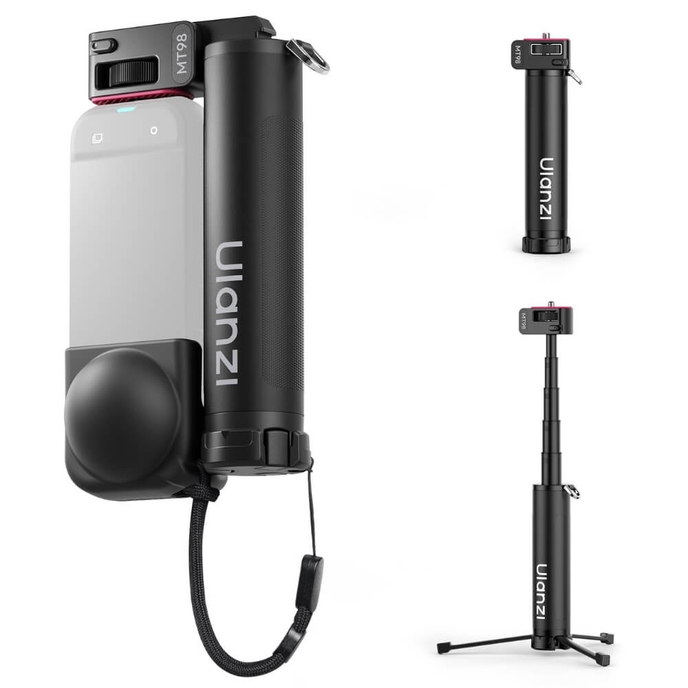 ไม้เซลฟี่ ULANZI MT98 สำหรับกล้อง  INSTA360, DJI ACTION, ACTION CAMERA ขนาดพกพา สีดำ_10
