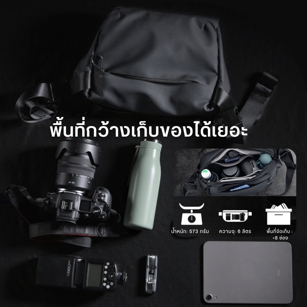 กระเป๋ากล้อง ULANZI PB008 ขนาดความจุ 6 ลิตร สีดำ_2