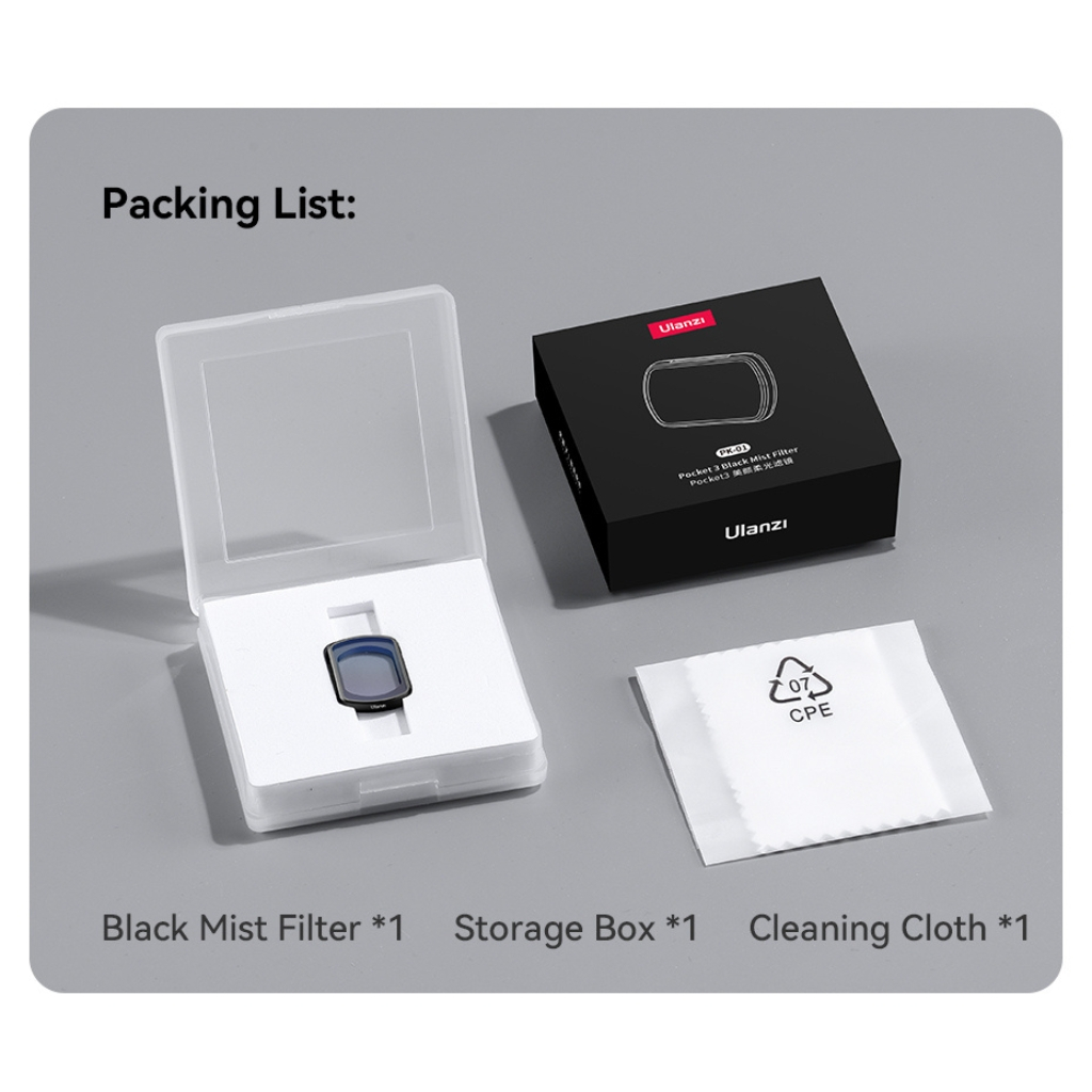 ฟิลเตอร์ BLACK MIST ULANZI PK01 ระบบแม่เหล็ก รองรับ DJI OSMO POCKET 3_5