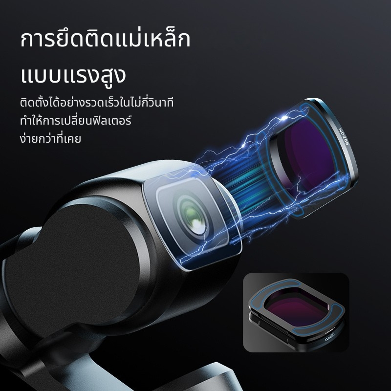 ชุดฟิลเตอร์ ND ULANZI PK03 ระบบแม่เหล็ก รองรับ DJI OSMO POCKET 3