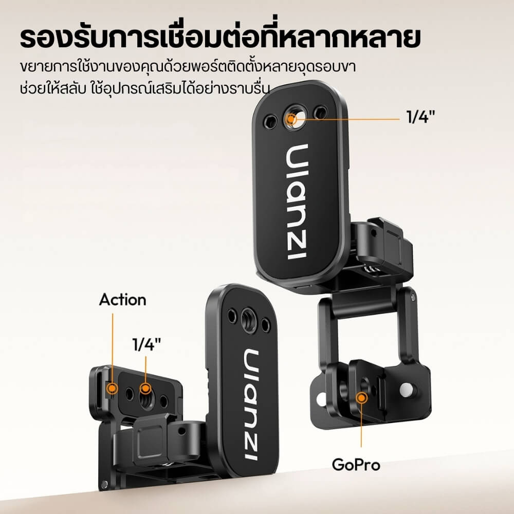 เคสกล้อง ULANZI PK16 ระบบ QUICK-RELEASE MAGNETIC BASE รองรับกล้อง DJI POCKET 3 ขนาดพกพา สีดำ