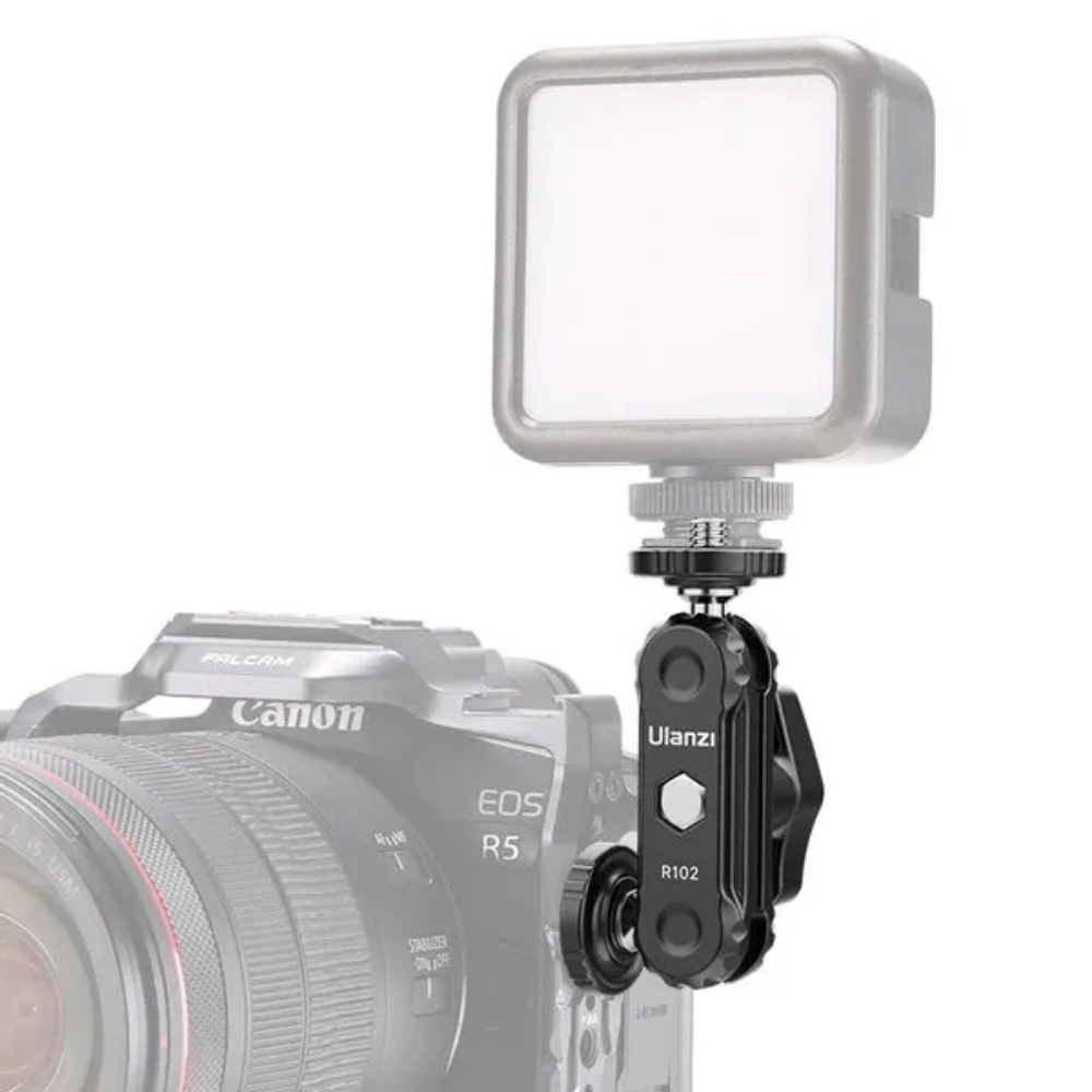 แคลมป์ 2 หัว ULANZI R102 ปรับมุม 360 องศา ต่ออุปกรณ์เสริมกล้อง ไฟ LED มอนิเตอร์ สีดำ_0