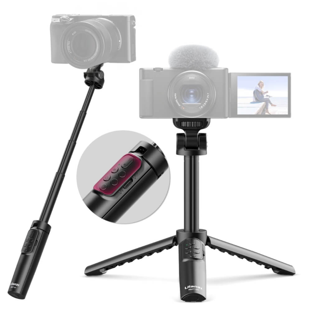 ขาตั้งมือถือ ขาตั้งกล้อง ULANZI RMT01 ขนาดพกพา พร้อมรีโมท สีดำ_0