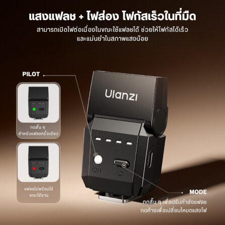 แฟลชกล้อง ULANZI SL03 ขนาดพกพา สีดำ_5