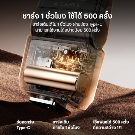 แฟลชกล้อง ULANZI SL03 ขนาดพกพา สีดำ_7