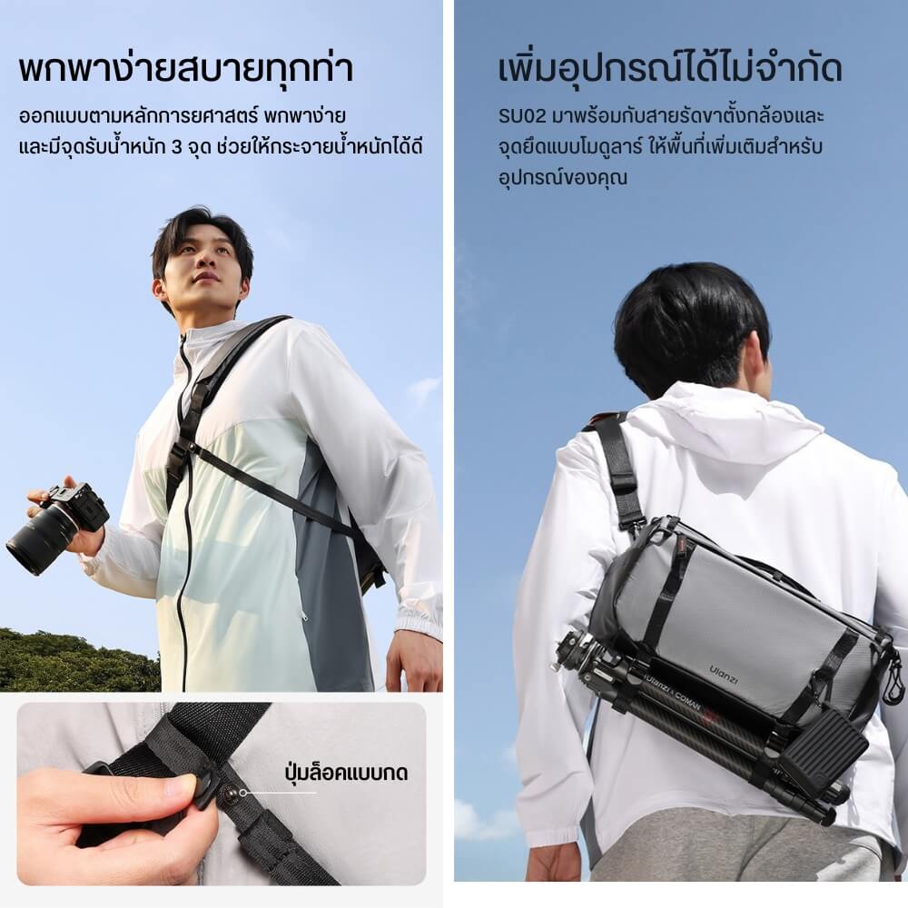 กระเป๋ากล้อง ULANZI SU02 ขนาดความจุ 13 ลิตร สีเทา