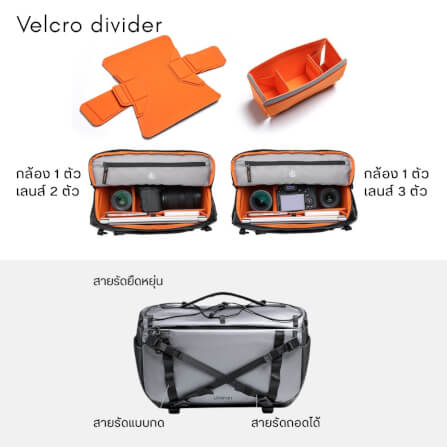 กระเป๋ากล้อง ULANZI SU02 ขนาดความจุ 13 ลิตร สีเทา_7