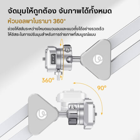 ขาตั้งกล้อง ULANZI TH04 แบบหนีบโต๊ะ ระบบปลดเร็ว UKA สีขาว_5