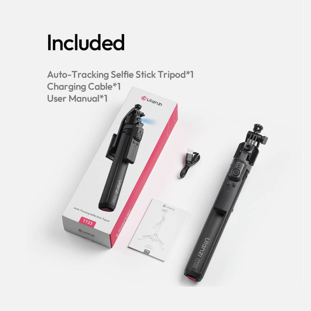 ไม้เซลฟี่ ขาตั้งมือถือ ขาตั้งกล้อง ULANZI TT23 แบบระบบติดตามอัตโนมัติ AI AUTO-TRACKING ขนาดพกพา สีดำ_10