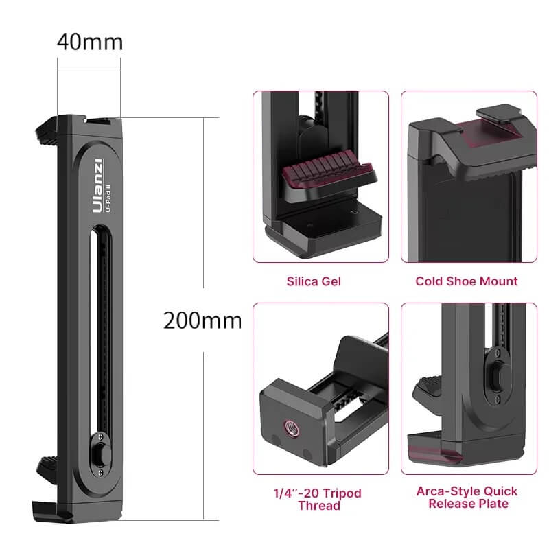 หัวจับแท็บเล็ต ULANZI U-PAD II ขนาดพกพา สีดำ_4