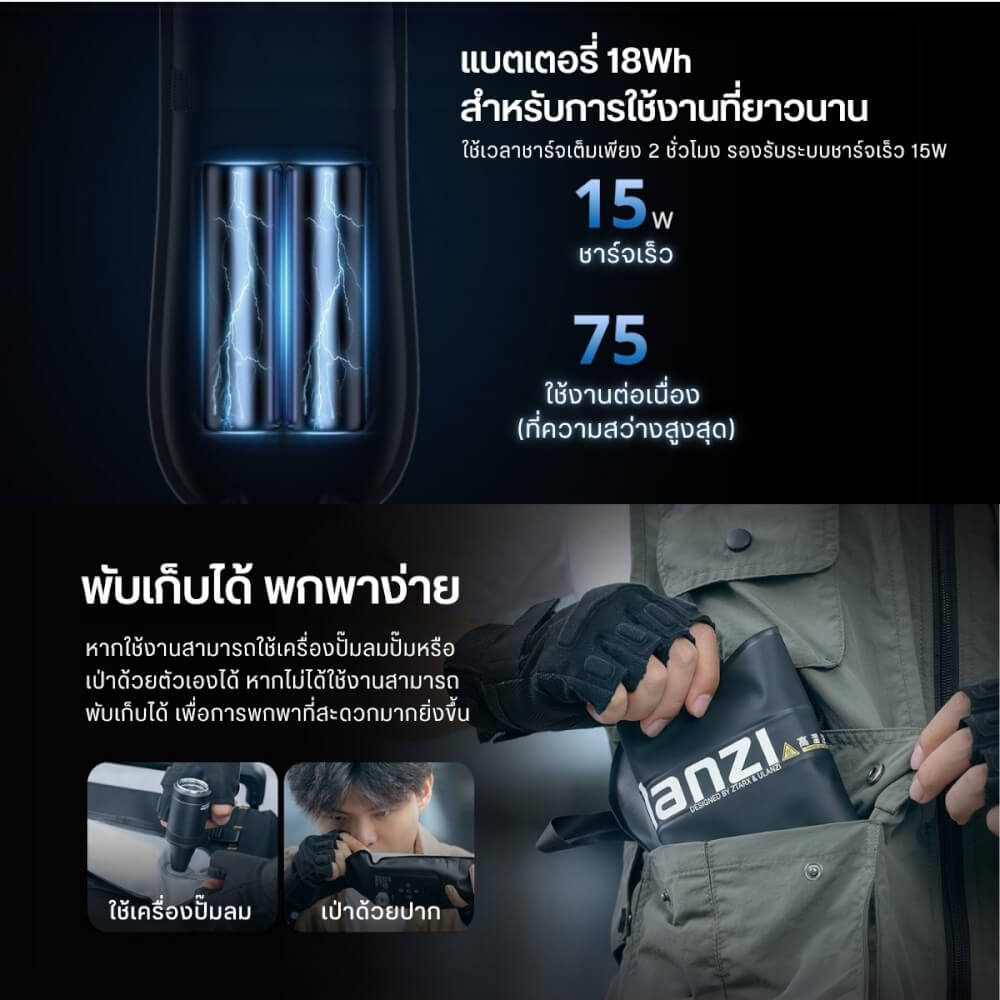 ไฟ LED แบบเป่าลม ULANZI UA12 กำลังไฟ 12W ขนาดพกพา สีดำ ไฟเซลฟี่ ไฟถ่ายภาพ ไฟถ่ายสินค้า_5