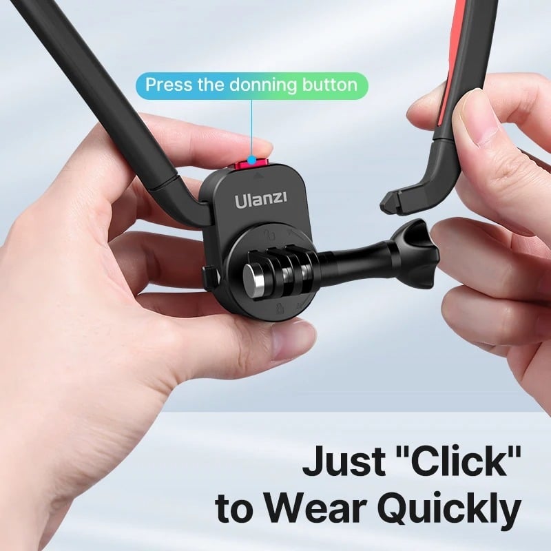 สายคล้องคอ ULANZI GO-QUICK II V2 ระบบแม่เหล็ก รองรับ GOPRO 12/11/10/9 สีดำ