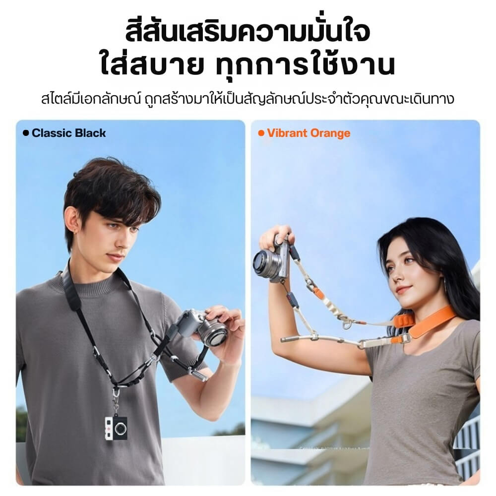 สายคล้องกล้อง ULANZI YF01 แบบ 3IN1 เป็นสายชาร์จเร็ว 240W ในตัว แปลงเป็นสายคล้องข้อมือได้ สีดำ