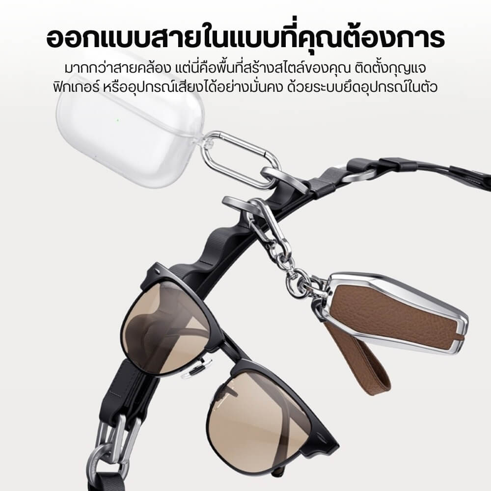 สายคล้องกล้อง ULANZI YF01 แบบ 3IN1 เป็นสายชาร์จเร็ว 240W ในตัว แปลงเป็นสายคล้องข้อมือได้ สีดำ