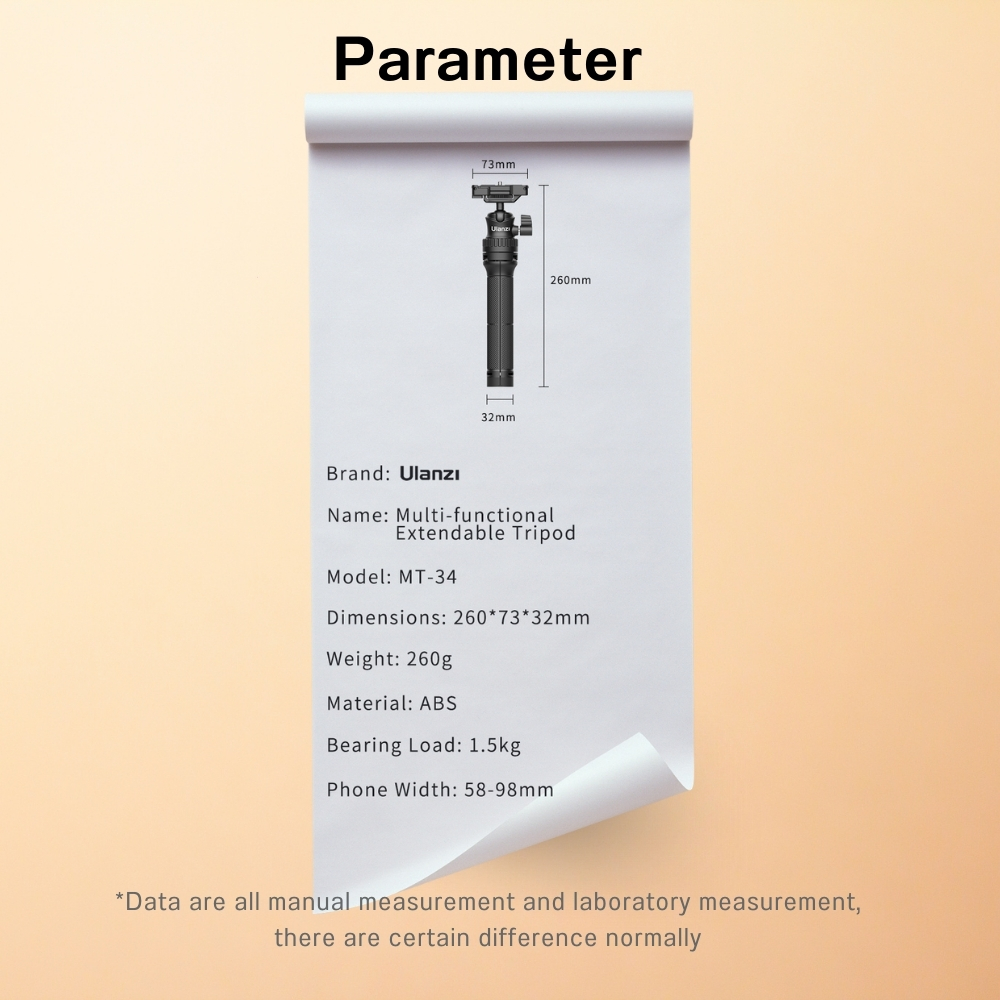 ขาตั้งมือถือ ULANZI MT34 ขนาดพกพา สีดำ_9