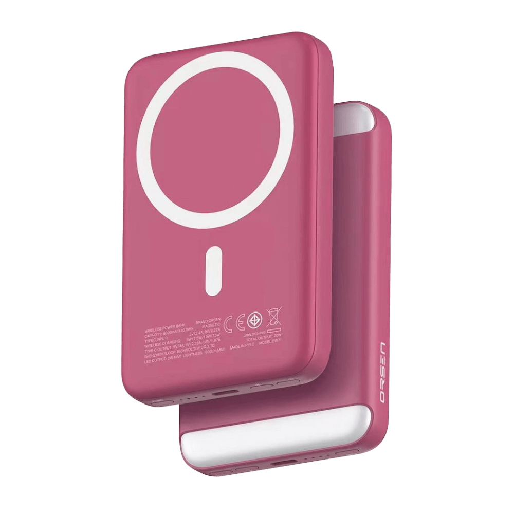 แบตสำรอง ORSEN BY ELOOP EW71 สีแดง 8000MAH ชาร์จไร้สาย PD 20W มีไฟ LED FILL LIGHT ไฟเซลฟี่ TYPE C แบตสำรอง แบบแม่เหล็ก MAGLIGHT POWERBANK MAGNETIC WIRELESS CHARGE พาวเวอร์แบงค์ FOR PHONE 12/13/14/15/16 และ ANDROID รุ่นที่รองรัจ_11