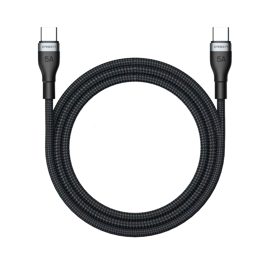 สายชาร์จ ORSEN BY ELOOP S6C USB TYPE C TO TYPE C ยาว 1.5 ม. รองรับ QC4.0 PD 100W (MAX) สายไนลอนถัก ชาร์จโน๊ตบุ๊ค โอนข้อมูลได้