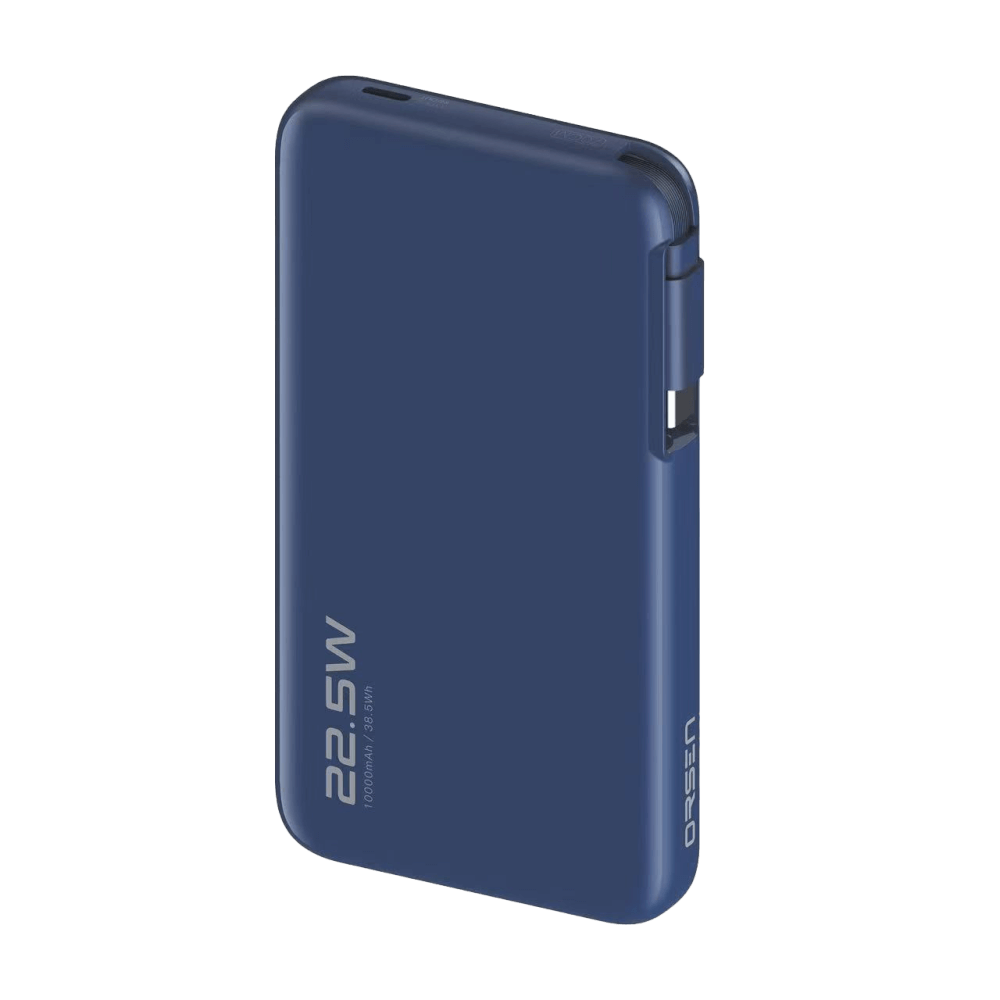แบตสำรอง ORSEN BY ELOOP E60 สีน้ำเงิน 10000MAH ชาร์จเร็ว 22.5W มีสายในตัว