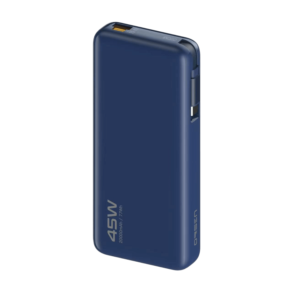 แบตสำรอง ORSEN BY ELOOP E66 สีน้ำเงิน 20000MAH ชาร์จเร็ว 45W มีสายในตัว