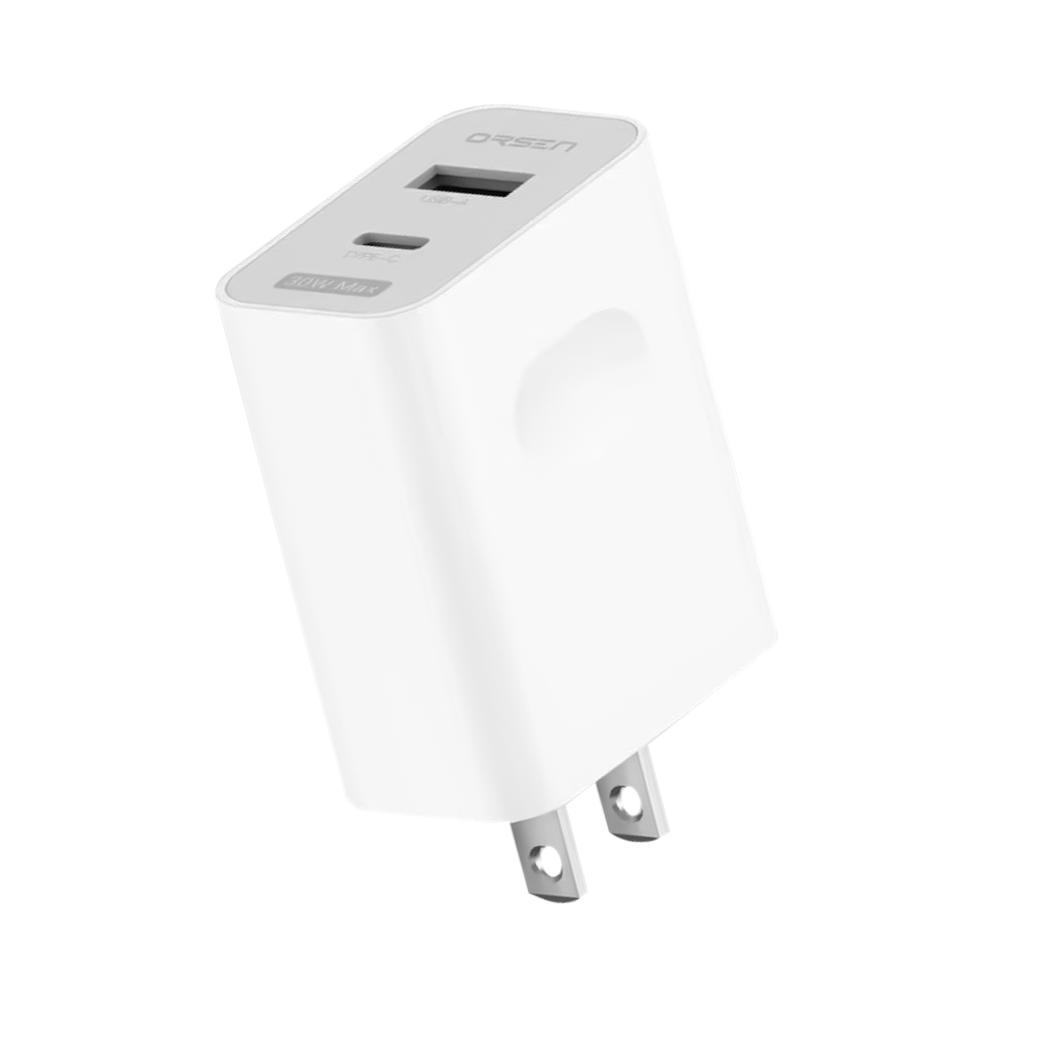 หัวชาร์จ ELOOP C15 สีขาว ชาร์จเร็ว PD 30W | QC 22.5W
