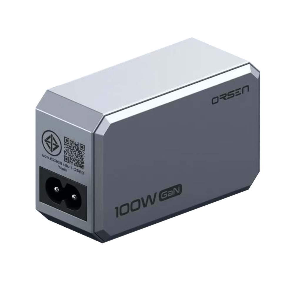หัวชาร์จ ORSEN BY ELOOP C102T ชาร์จเร็ว 100W PD QC PPS พร้อมสายไฟยาว 1.8 เมตร