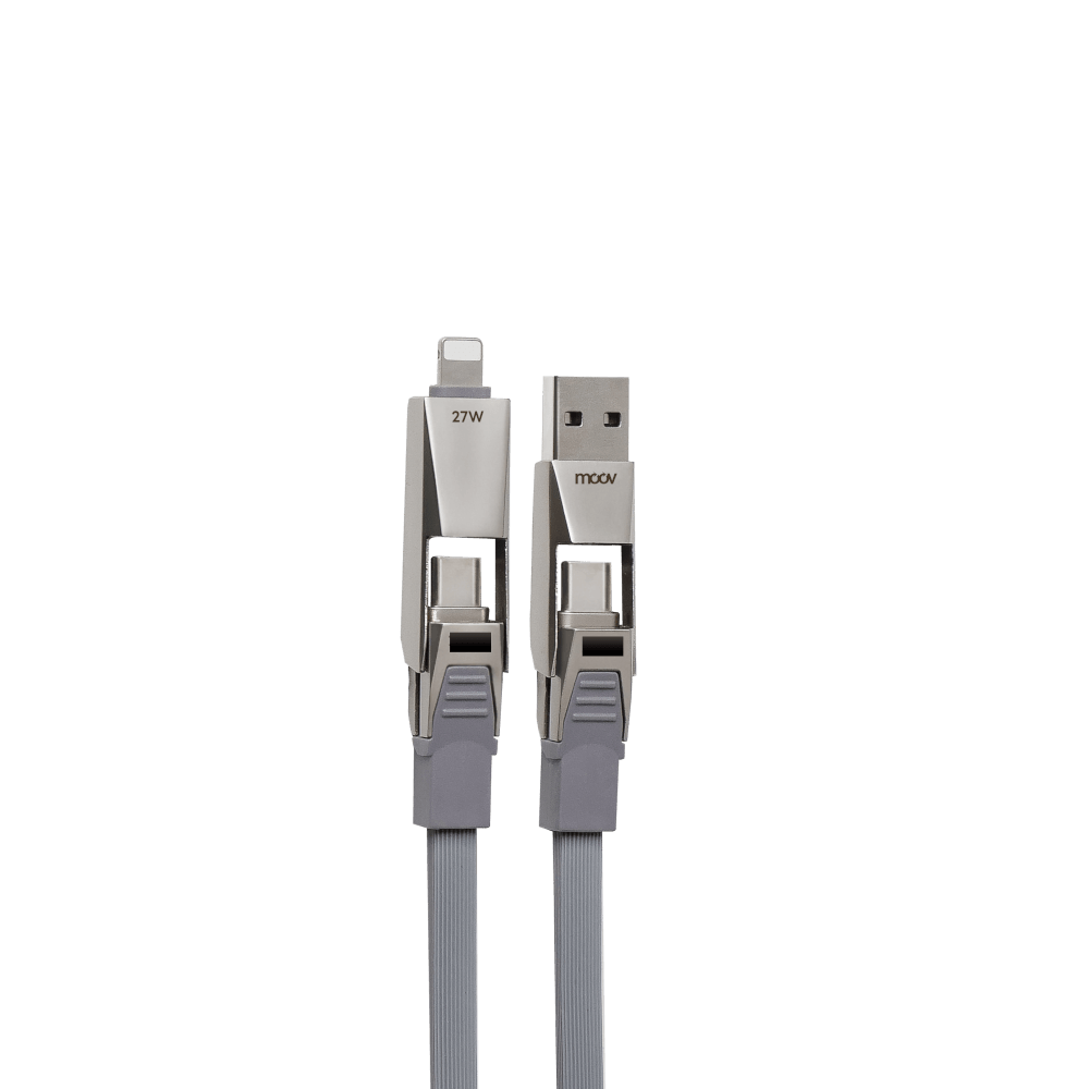 สายชาร์จ MOOV CB14 เทา สายชาร์จเร็ว PD FAST CHARGE 240W 4 IN 1