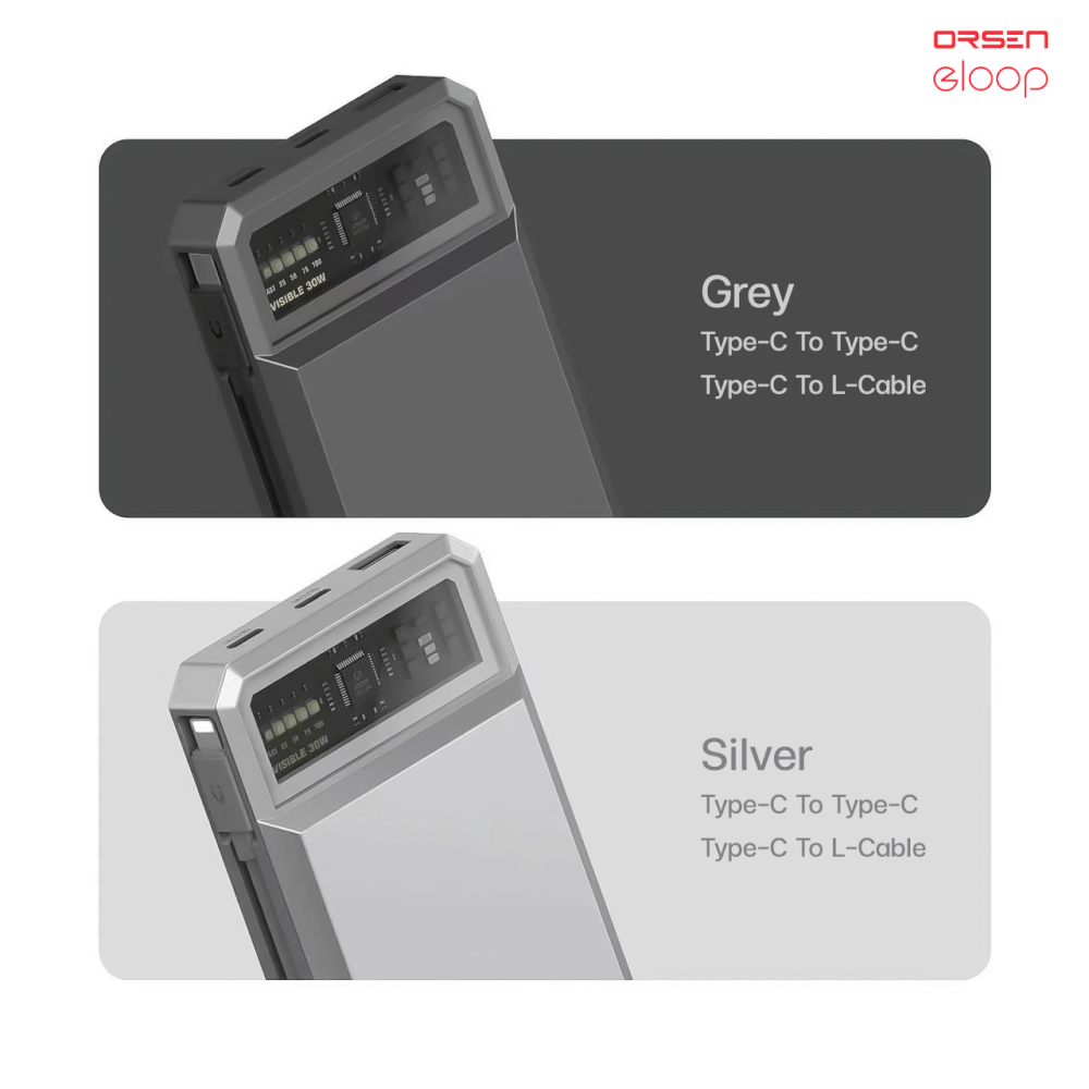 แบตสำรอง ORSEN BY ELOOP E59L สีเทา 20000MAH 45W รองรับ QC3.0 PD PPS UFCS_1