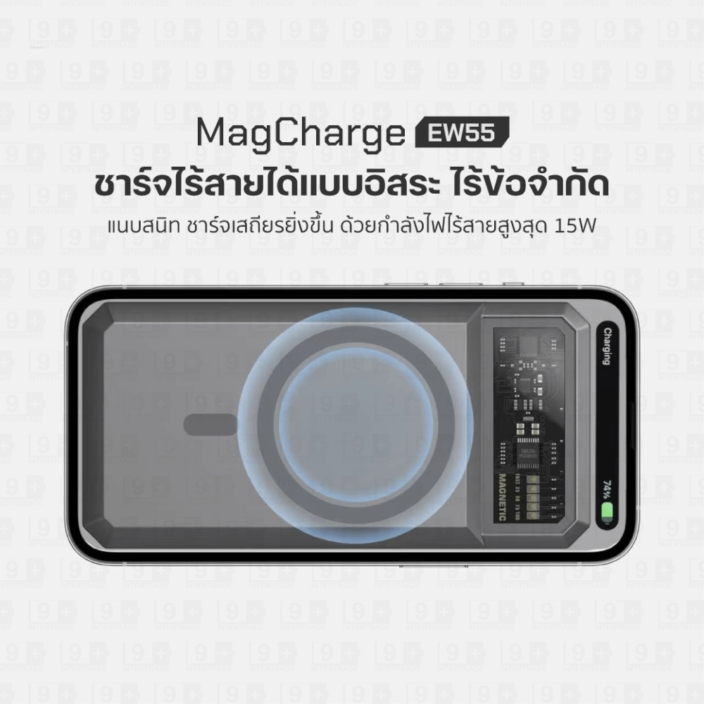 แบตสำรอง ORSEN BY ELOOP EW55 สีเงิน 20000MAH แบตเตอรี่สำรอง PD 20W_1